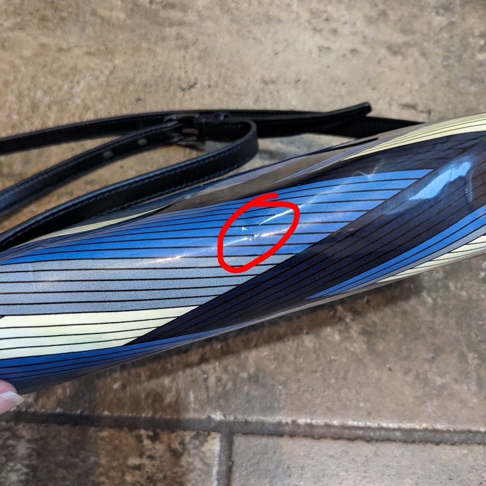 Tory Burch Britten Printed Patent Leather Combo Crossbody/Clutch Blue - Picture 14 of 15